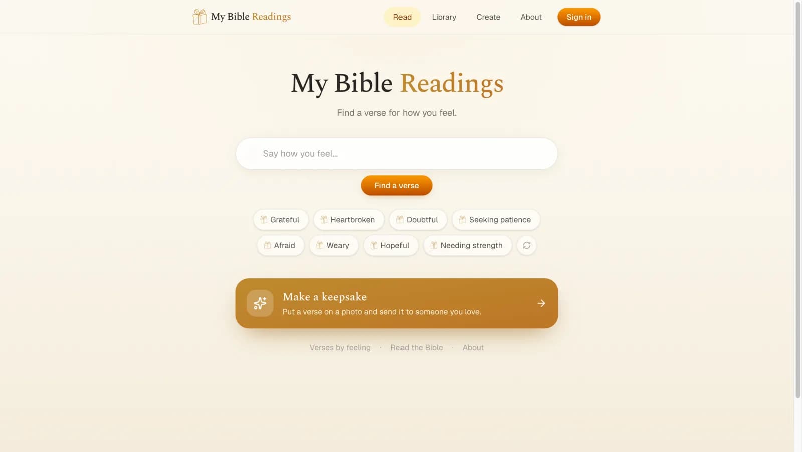 My Bible Readings — screen 1
