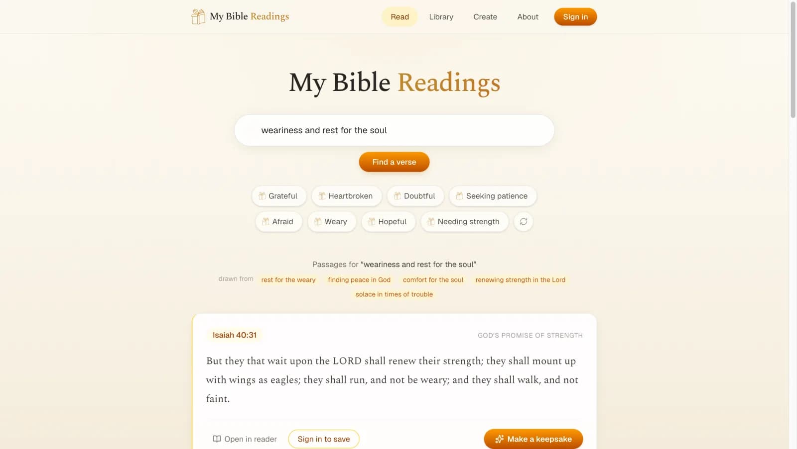My Bible Readings — screen 2
